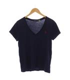 ポロ ラルフローレン POLO RALPH LAUREN Tシャツ カットソー 半袖 Vネック ロゴ刺繍 M 紺 /BM