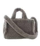  デコルテ DECOLLTE モコバッグ moco bag ハンドバッグ ショルダーバッグ ボア グレー /TK