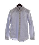 ラルフローレン RALPH LAUREN シャツ カットソー XL 水色 長袖 ストライプ /GG