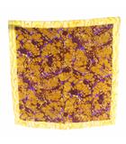 ドリスヴァンノッテン DRIES VAN NOTEN スカーフ 総柄 シルク 絹 黄 イエロー 紫 パープル /AN34