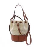 ロエベ LOEWE アナグラム バルーンバッグ ミディアム ショルダーバッグ ハンドバッグ 巾着バッグ ベージュ /KH ■OH