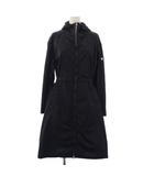 プラダ PRADA フーテッドコート ロング トライアングルロゴ ナイロン 38 紺 291788 R201 Q04 /KH