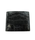 ジミーチュウ JIMMY CHOO LUKA 二つ折り財布 小銭入れ 型押し レザー 黒 ブラック /AN23 ■OH