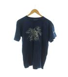 ブルーブルー BLUE BLUE Tシャツ 2 紺 半袖 グラフィックプリント ラウンドネック 龍 /JP