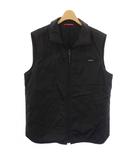 プラダ PRADA 2007年製 ナイロン 中綿ベスト ジレ ジップアップ M 黒 ブラック /TK