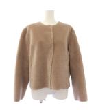 アナイ ANAYI 24AW ウールフェイクムートンクルーコート ノーカラージャケット アウター 36 ピンク 10242717190 /TK