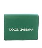 ドルチェ&ガッバーナ ドルガバ DOLCE&GABBANA P.FOGLIO FRENCH FLAP 三つ折り財布 ロゴ レザー 緑 グリーン BP2525 /TK