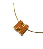 エルメス HERMES カージュドアッシュ Hキューブ ネックレス ペンダント ゴールド /BM ■OH