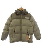 ザノースフェイス THE NORTH FACE Nuptse Jacket ダウンジャケット ジップアップ ロゴ刺繍 ナイロン M カーキ ND92335 /BM