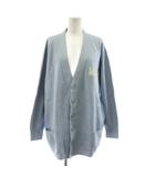 マディソンブルー MADISONBLUE 23SS BIG カーディガン COTTON ニット 長袖 Vネック ロゴプリント S 水色 23080510000410 /KU