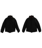  ウィム WYM ダウンジャケット S 黒 リバーシブル 長袖 スタンドカラー /GG