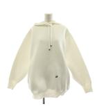 マディソンブルー MADISONBLUE BIG KNIT HOODIE プルオーバーパーカー 長袖 ロゴ刺繍 XS 白 ホワイト MB211-8010 /KU