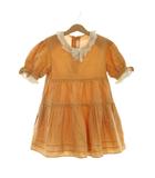 ベビーピンクハウス BABY PINK HOUSE ワンピース こども服 女の子 M チェック柄 オレンジ ミニ丈 半袖 /LP