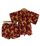 ベビーピンクハウス BABY PINK HOUSE 子ども服(女の子用) 甚平 セットアップ 90 赤 レッド うさぎ柄 半袖 /GG9