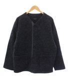 エンジニアードガーメンツ Engineered Garments ノーカラージャケット ネップ S 紺 ネイビー /TK
