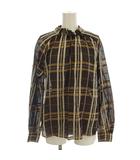 トゥモローランドコレクション TOMORROWLAND collection 23AW チェック シャツ ブラウス 長袖 プルオーバー 36 茶 ブラウン 13013401301 /☆G