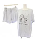 ジェラートピケ gelato pique PEANUTS 23AW ルームウェア セットアップ Tシャツ カットソー 半袖 ショートパンツ F 水色 PWCT234269 /TK