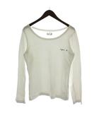 Tシャツ カットソー 白 長袖 ロゴ /GG
