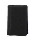 シャネル CHANEL ココマーク キャビアスキン 名刺入れ カード入れ レザー 黒 /BM ■OH