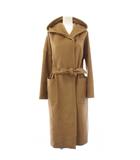 マックスマーラ MAX MARA フードコート ロング ウエストリボン付き キャメル 40 ベージュ /BM