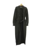 アメリヴィンテージ Ameri VINTAGE 22AW オールインワン サロペット 長袖 リボンベルト ラメ M 黒 ブラック 0124205721050 /YT