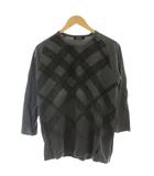 バーバリーブラックレーベル BURBERRY BLACK LABEL カットソー 七分袖 ロンT Tシャツ 3 グレー BMV55-106-06 /☆G