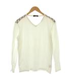 バーバリーブラックレーベル BURBERRY BLACK LABEL カットソー 七分袖 ロンT Tシャツ 3 白 ホワイト D1P01-100-02 /☆G