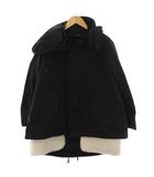 ザ リラクス THE RERACS ルーズショート モッズコート フード ジップアップ 中綿ライナー付き 36 黒 18FW-RECT-182L-LINER-J /BM
