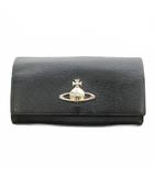 ヴィヴィアンウエストウッド Vivienne Westwood オーブ 長財布 二つ折り 小銭入れ レザー 黒 ブラック /AN9