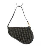 クリスチャンディオール Christian Dior サドルバッグ トロッター ハンドバッグ 紺 ネイビー /AN3 ■OH