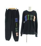 ナイキ NIKE セットアップ スウェット トレーナー M パンツ S 黒 ブラック ロゴプリント 長袖 FZ0880-010 FZ0882-010 /AP