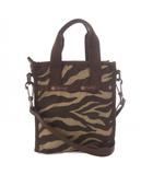 レスポートサック LesportSAC ショルダーバッグ ハンドバッグ 2WAY ゼブラ柄 茶 ブラウン /TK