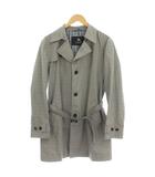 バーバリーブラックレーベル BURBERRY BLACK LABEL トレンチコート チェック ロング M グレー BMA29-603-04 /☆G
