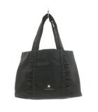 トッカ TOCCA FRILL A4 NYLONTOTE トートバッグ ハンドバッグ フリル ナイロン 黒 ブラック /KU
