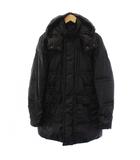 モンクレール MONCLER BAHR GIUBBOTTO ダウンコート ロング フード ジップアップ ナイロン 2 黒 102-091-42313-00 /BM
