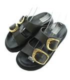 カミナンド caminando サンダル 23.0cm 黒 ブラック 茶 ブラウン /AN68