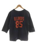 チャンピオン CHAMPION Tシャツ スウェット L 紺 ネイビー 七分袖 ロゴ /RR