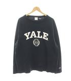 チャンピオン CHAMPION YALE Tシャツ カットソー ロゴプリント 長袖 L 紺 ネイビー C5-Q401 /HN