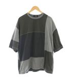コムデギャルソンオム COMME des GARCONS HOMME AD2024 Tシャツ 半袖 パッチワーク M グレー HO-T011 /☆G