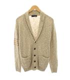 ラルディーニ LARDINI ショールカラーカーディガン ニットカーディガン Vネック 長袖 フラワーラペルピン M ベージュ N-LMML235 /YT