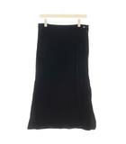 エムエムシックス メゾンマルジェラ MM6 Maison Margiela ベルベット ベロア スリット スカート ロング タイト 42 黒 ブラック S32MA0261S 47871 /☆G3