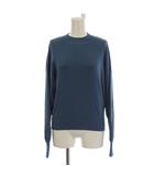 ナチュラルビューティーベーシック NATURAL BEAUTY BASIC ニット セーター FR 紺色 ネイビー 無地 モックネック 長袖 /LP