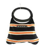 マルニ MARNI マーケット MARKET ボート BOAT ハンドバッグ オレンジ 黒 ブラック 白 ホワイト BOMH0003Q0 /AN35