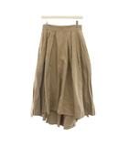 マディソンブルー MADISONBLUE TUCK VOLUME SKIRT タックボリュームスカート コットン リネン 2 M ベージュ ブラウン ロング MB174-6001 /YM