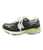 ニューバランス NEW BALANCE Made in USA 993 スニーカー スエード ローカット US9.5 27.5cm 黒 ブラック MR993BK /KU