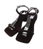 トゥデイフル TODAYFUL Belt Velour Sandals サンダル ストラップ ベロア スクエアトゥ 37 茶 ブラウン /TK