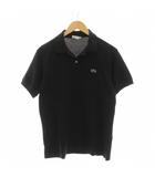 ラコステ LACOSTE ポロシャツ ワニ刺繍 S 黒 ブラック 半袖 L1212AL /YM