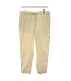 モンクレール MONCLER パンタローネ スポルティーボ PANTALONE SPORTIVO イージーパンツ ウエストゴム ジップフライ サイドライン 46 ベージュ L10912A00022 /YT
