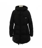 プラダ PRADA Re-Nylon ダウンコート フーディ トライアングルロゴ 42 黒 29F430 /KH