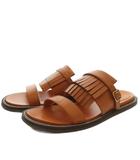 チャールズ&キース  CHARLES&KEITH フリンジトリム スライダー サンダル 36 オレンジ バックル 70380717 /GG